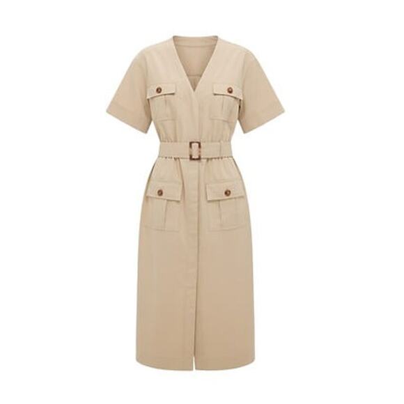 TUCKERNUCK Fawn Twill Carine Dress Size M NWT Retail $248 Tuckernuck - Picture 8 of 8